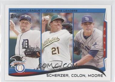 2014 Topps - [Base] #299 - League Leaders - AL Wins Leaders (Max Scherzer, Bartolo Colon, Matt Moore)