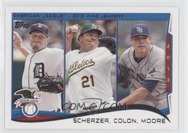 2014 Topps - [Base] #299 - League Leaders - AL Wins Leaders (Max Scherzer, Bartolo Colon, Matt Moore)