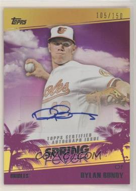 2014 Topps - Card Shop Promotion Spring Fever Autographs #SFA-DBU - Dylan Bundy /150