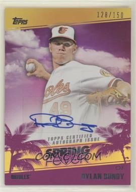 2014 Topps - Card Shop Promotion Spring Fever Autographs #SFA-DBU - Dylan Bundy /150