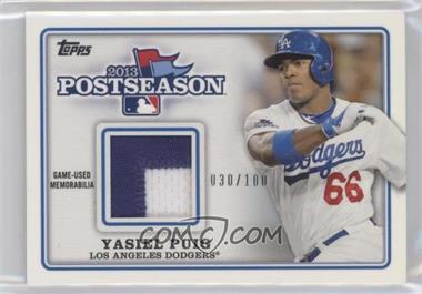 2014 Topps - Postseason Performance - Relics #PPR-YP - Yasiel Puig /100