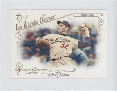 2014 Topps Allen & Ginter's - Box Loader Oversized Reprints Cabinet #ORCBL-SK - Sandy Koufax