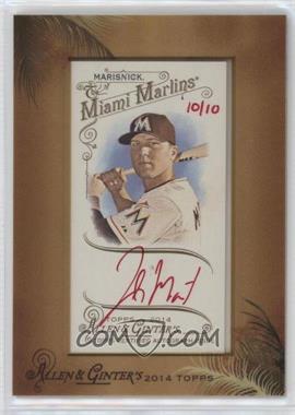 2014 Topps Allen & Ginter's - Framed Mini Autographs - Red Ink #AGA-JMA - Jake Marisnick /10