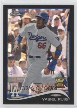 2014 Topps Chrome - [Base] - Black Refractor #90 - Yasiel Puig /100