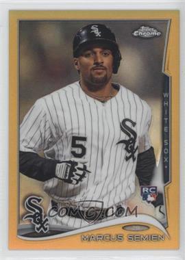 2014 Topps Chrome - [Base] - Gold Refractor #43 - Marcus Semien /50