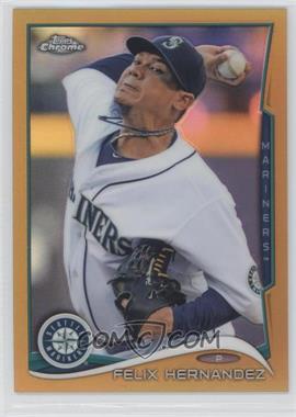 2014 Topps Chrome - [Base] - Gold Refractor #61 - Felix Hernandez /50