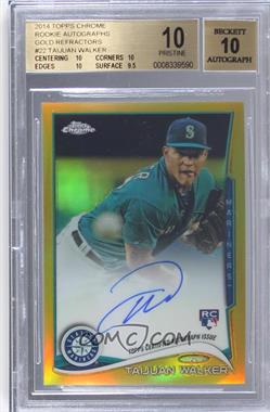 2014 Topps Chrome - [Base] - Image Variation Gold Refractor Rookie Autographs #22 - Taijuan Walker /50 [BGS 10 PRISTINE]