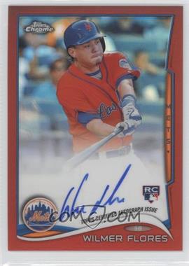 2014 Topps Chrome - [Base] - Image Variation Red Refractor Rookie Autographs #67 - Wilmer Flores /25