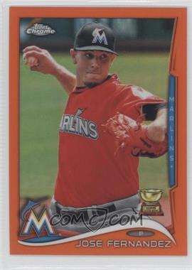 2014 Topps Chrome - [Base] - Orange Refractor #103 - Jose Fernandez