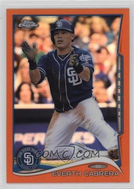 2014 Topps Chrome - [Base] - Orange Refractor #113 - Everth Cabrera