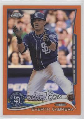 2014 Topps Chrome - [Base] - Orange Refractor #113 - Everth Cabrera