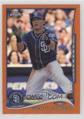 2014 Topps Chrome - [Base] - Orange Refractor #113 - Everth Cabrera