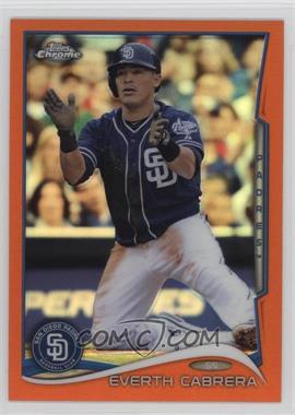 2014 Topps Chrome - [Base] - Orange Refractor #113 - Everth Cabrera