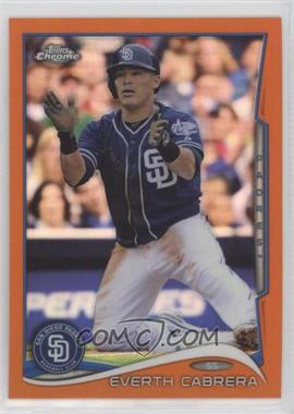 2014 Topps Chrome - [Base] - Orange Refractor #113 - Everth Cabrera