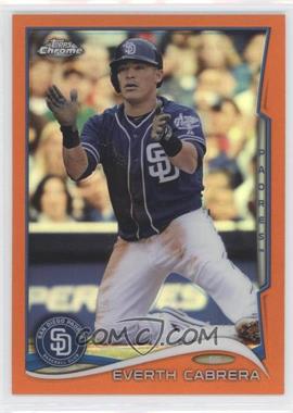 2014 Topps Chrome - [Base] - Orange Refractor #113 - Everth Cabrera