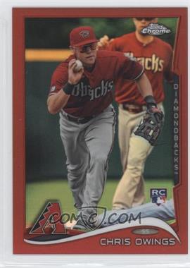 2014 Topps Chrome - [Base] - Red Refractor #161 - Chris Owings /25