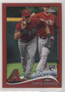 2014 Topps Chrome - [Base] - Red Refractor #161 - Chris Owings /25