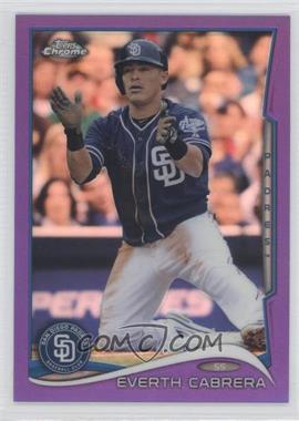 2014 Topps Chrome - [Base] - Retail Purple Refractor #113 - Everth Cabrera