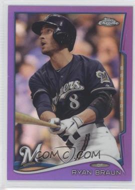 2014 Topps Chrome - [Base] - Retail Purple Refractor #5 - Ryan Braun