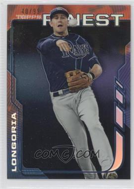 2014 Topps Finest - [Base] - Black Refractor #92 - Evan Longoria /99