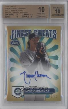 2014 Topps Finest - Finest Greats Autographs - Gold Refractor #FGA-RJ - Randy Johnson /50 [BGS 10 PRISTINE]