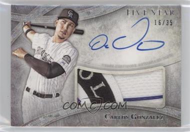 2014 Topps Five Star - Autographed Jumbo Patch #FAJP-CG - Carlos Gonzalez /35