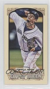 2014 Topps Gypsy Queen - [Base] - Mini #123.3 - Mini Image Variation - Felix Hernandez (White Jersey)