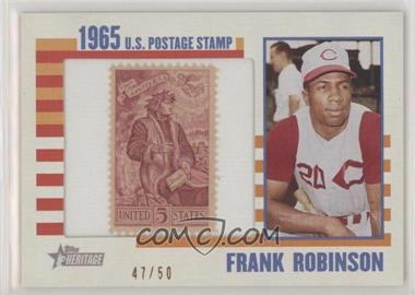 2014 Topps Heritage - 1965 U.S. Postage Stamp Relic #65US-FR - Frank Robinson /50