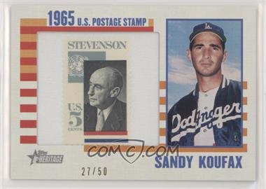 2014 Topps Heritage - 1965 U.S. Postage Stamp Relic #65US-SK - Sandy Koufax /50