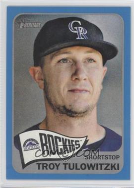 2014 Topps Heritage - [Base] - Blue Border #487 - Troy Tulowitzki