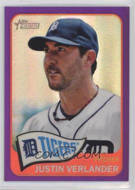 2014 Topps Heritage - [Base] - Chrome Purple Refractor #THC-430 - Justin Verlander [EX to NM]