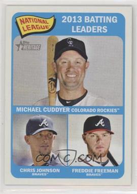 2014 Topps Heritage - [Base] #2 - League Leaders - Michael Cuddyer, Chris Johnson, Freddie Freeman