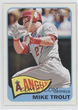 2014 Topps Heritage - [Base] #250.3 - SP - Action Variation - Mike Trout