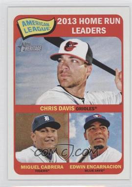 2014 Topps Heritage - [Base] #3 - League Leaders - Chris Davis, Miguel Cabrera, Edwin Encarnacion