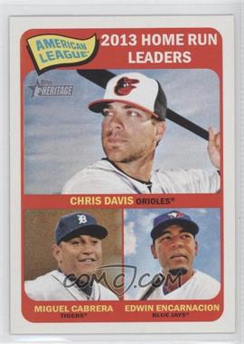 2014 Topps Heritage - [Base] #3 - League Leaders - Chris Davis, Miguel Cabrera, Edwin Encarnacion