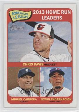 2014 Topps Heritage - [Base] #3 - League Leaders - Chris Davis, Miguel Cabrera, Edwin Encarnacion