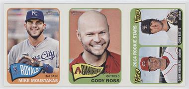 2014 Topps Heritage - Boxloader Ad Panel #MRHB - Mike Moustakas, Cody Ross, David Holmberg, Chad Bettis