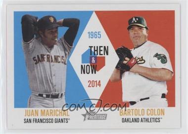 2014 Topps Heritage - Then & Now - Blank Back #TAN-MC - Juan Marichal, Bartolo Colon