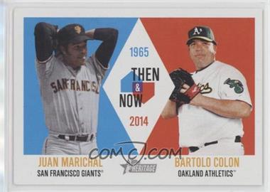 2014 Topps Heritage - Then & Now - Blank Back #TAN-MC - Juan Marichal, Bartolo Colon