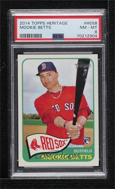 2014 Topps Heritage High Number - [Base] #H558 - Mookie Betts [PSA 8 NM‑MT]