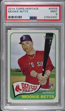 2014 Topps Heritage High Number - [Base] #H558 - Mookie Betts [PSA 9 MINT]