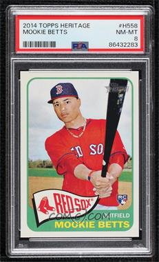 2014 Topps Heritage High Number - [Base] #H558 - Mookie Betts [PSA 8 NM‑MT]