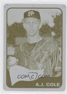 2014 Topps Heritage Minor League Edition - [Base] - Printing Plate Yellow #109 - A.J. Cole /1