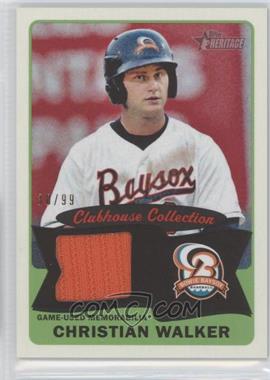 2014 Topps Heritage Minor League Edition - Clubhouse Collection Relics - Black #CCR-CW - Christian Walker /99