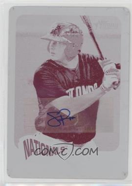 2014 Topps Heritage Minor League Edition - Real One Autographs - Printing Plate Magenta #ROA-SP - Shawn Pleffner /1
