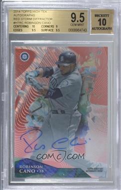 2014 Topps High Tek - Autographs - Red Storm Diffractor #HT-RC - Robinson Cano /10 [BGS 9.5 GEM MINT]
