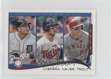 2014 Topps Mini - [Base] #103 - League Leaders - Miguel Cabrera, Joe Mauer, Mike Trout