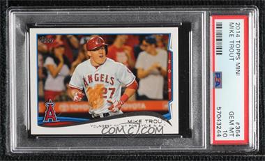 2014 Topps Mini - [Base] #364 - Checklist - Mike Trout (Youngest to Hit for Cycle in AL) [PSA 10 GEM MT]