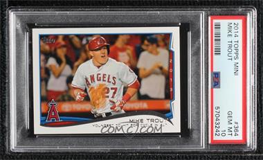 2014 Topps Mini - [Base] #364 - Checklist - Mike Trout (Youngest to Hit for Cycle in AL) [PSA 10 GEM MT]