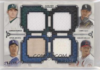 2014 Topps Museum Collection - Four-Player Primary Pieces Quad Relics #PPFQR-1 - Jarrod Parker, Chris Sale, Hyun-jin Ryu, Shelby Miller /99